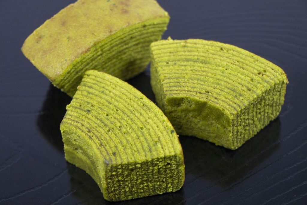 Green tea Baumkuchen