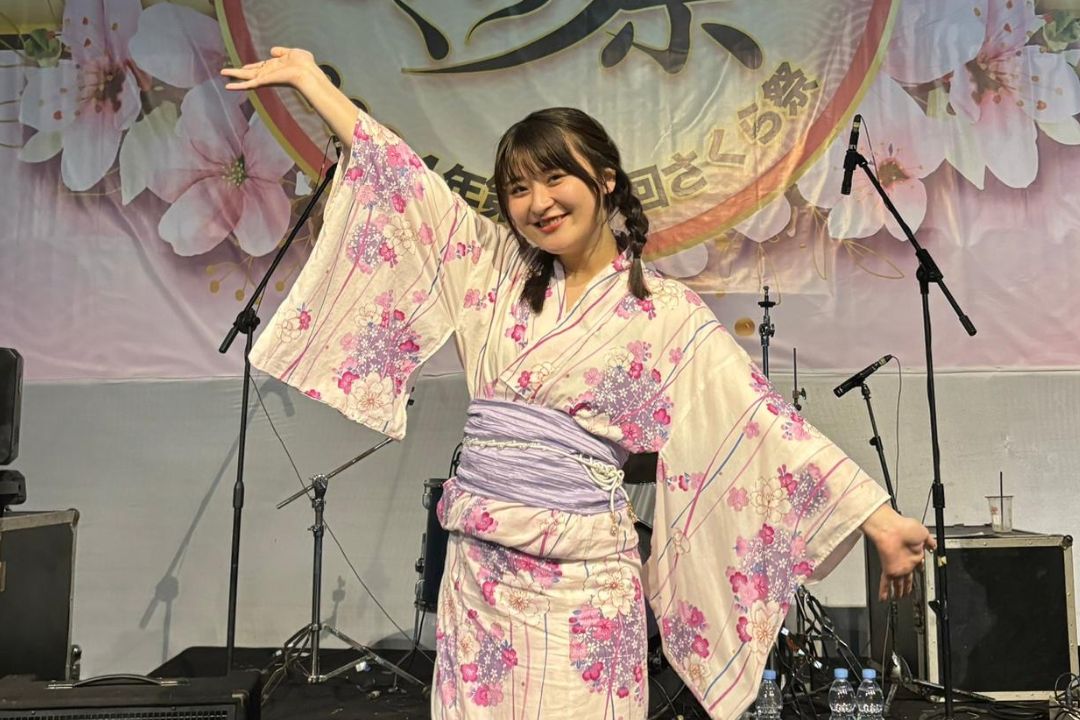 tiktoker nanako di event KAJI sakura